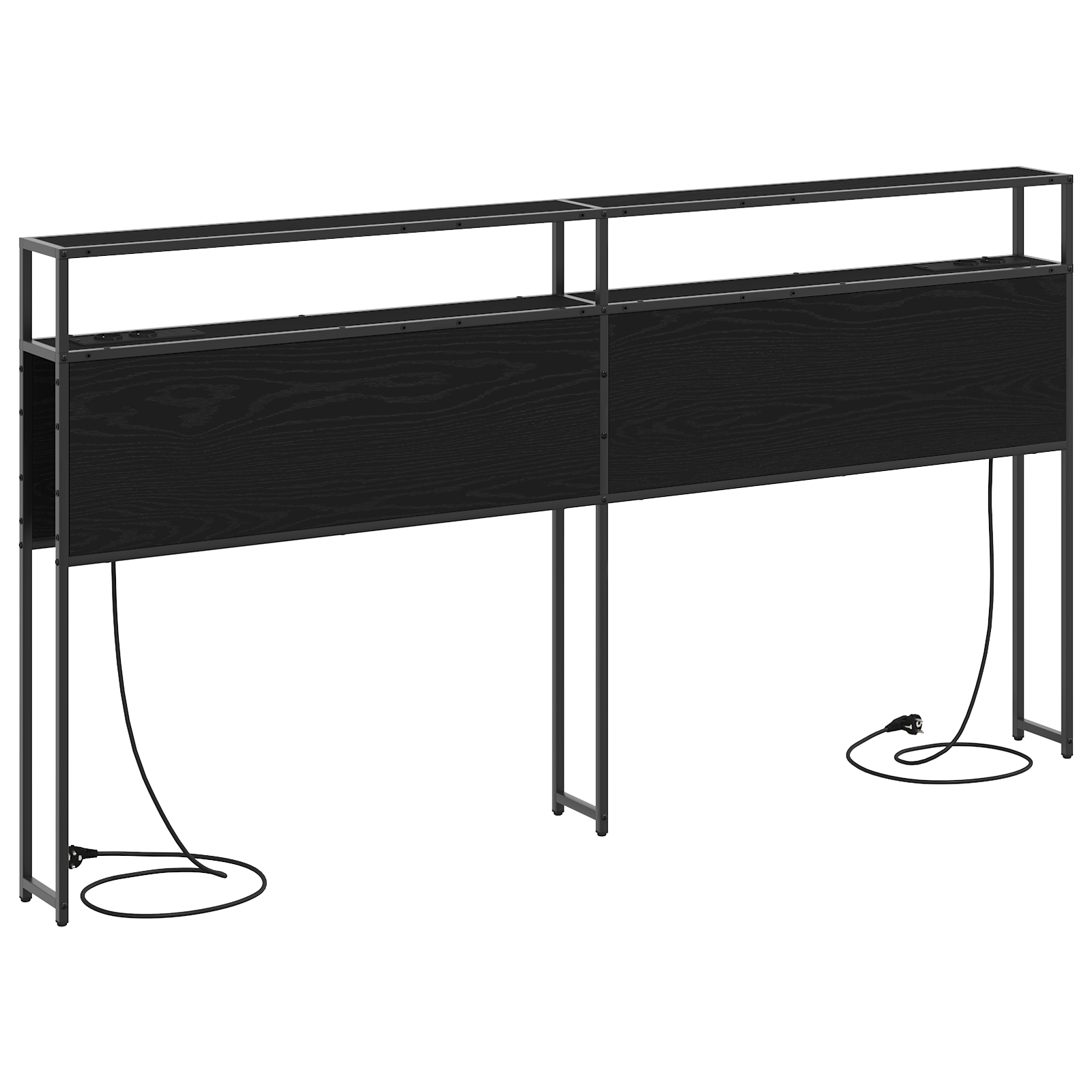 vidaXL Tăblie de depozitare Stejar negru 200 cm Lemn compozit vidaXL Tăblie de depozitare Stejar negru 200 cm Lemn compozit