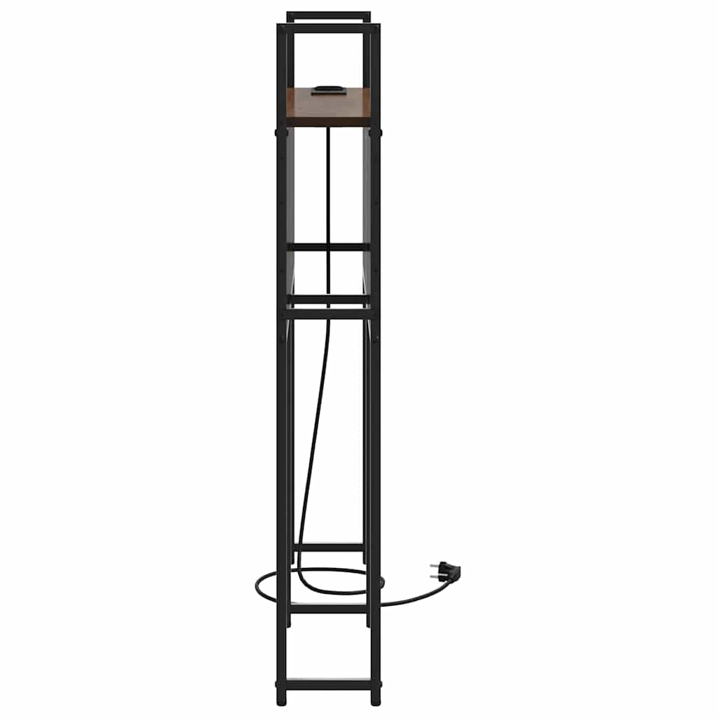 vidaXL Tăblie de Depozitare cu Stație de Încărcare Stejar brun 75 cm