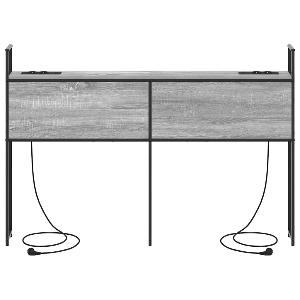 vidaXL Tăblie de Depozitare cu Stație de Încărcare sonoma gri 120 cm