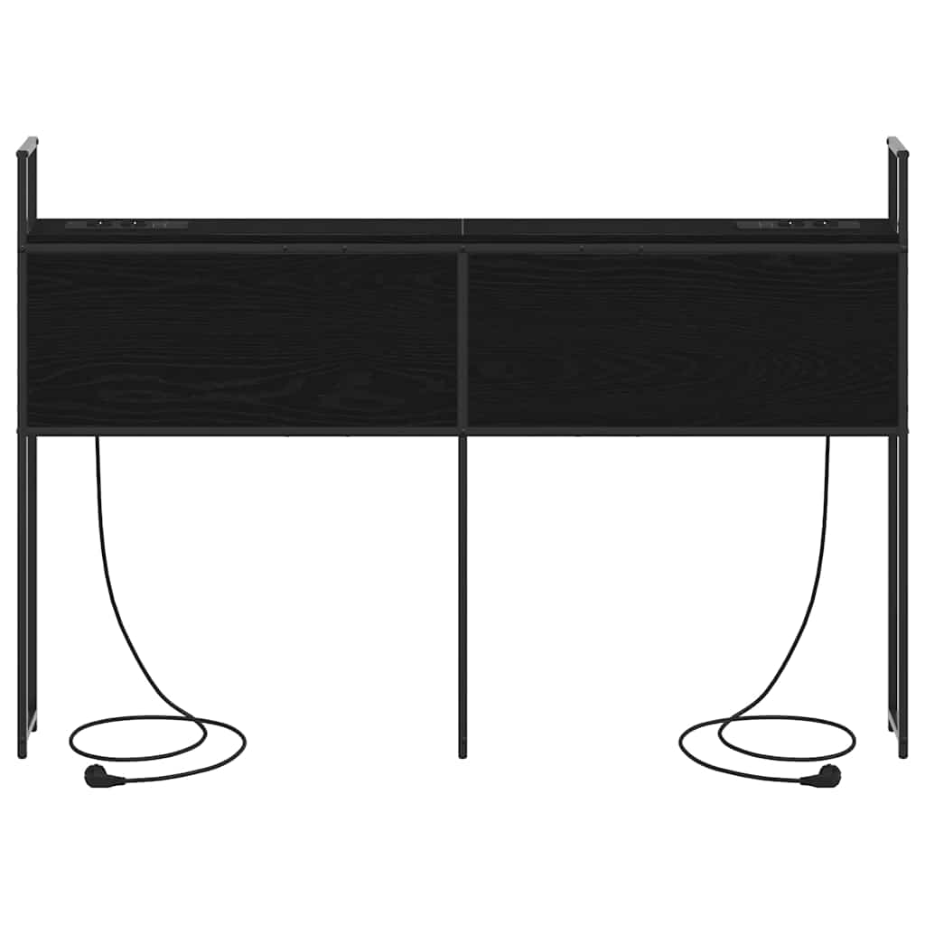 vidaXL Tăblie de depozitare Stejar negru 135 cm Lemn compozit vidaXL Tăblie de depozitare Stejar negru 135 cm Lemn compozit