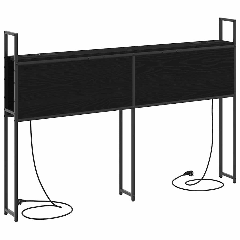 vidaXL Tăblie de depozitare Stejar negru 140 cm Lemn compozit vidaXL Tăblie de depozitare Stejar negru 140 cm Lemn compozit