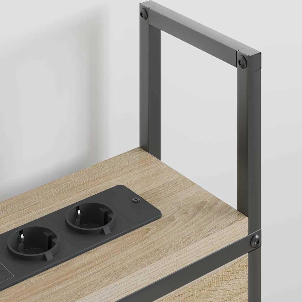 vidaXL Tăblie de Depozitare cu Stație de Încărcare Stejar sonoma