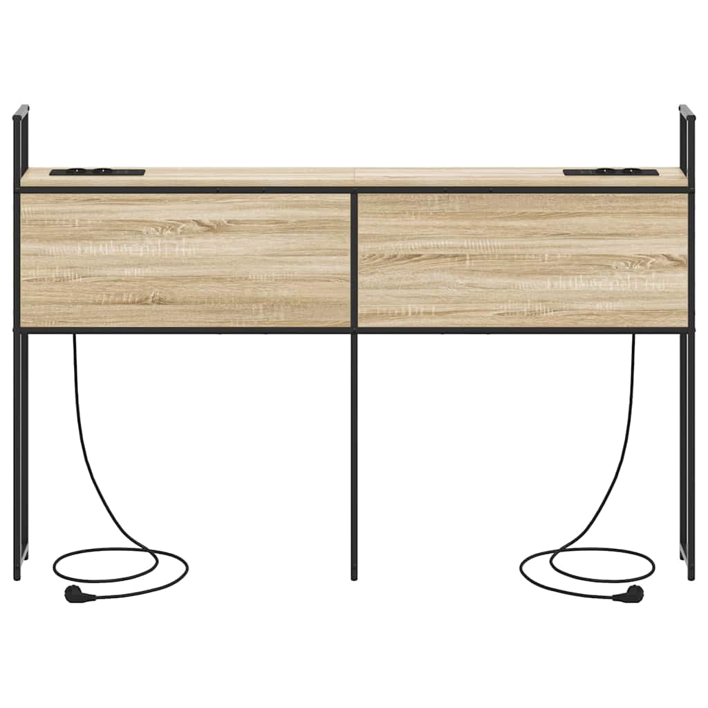 vidaXL Tăblie de Depozitare cu Stație de Încărcare Stejar sonoma