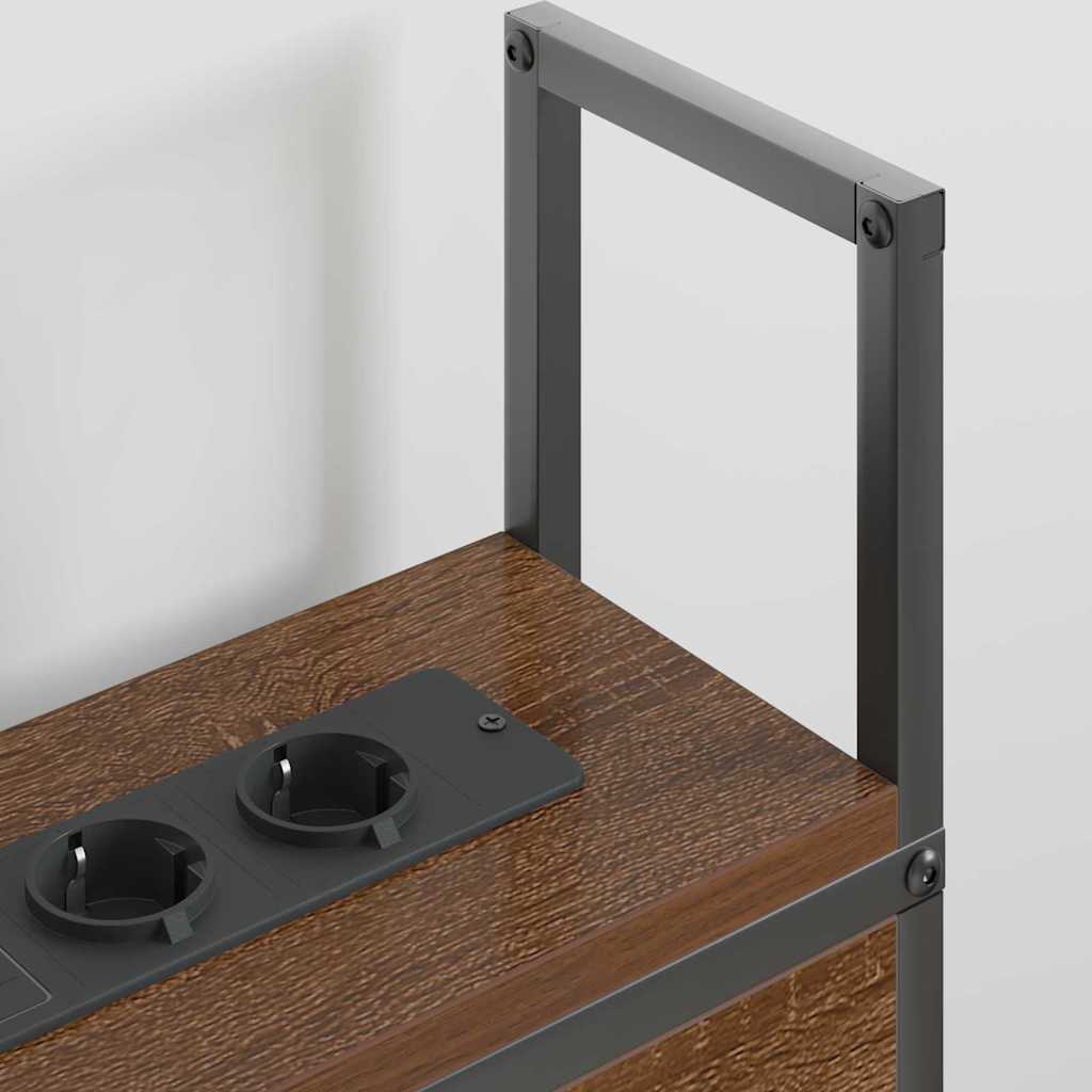 vidaXL Tăblie de Depozitare cu Stație de Încărcare Stejar brun 150 cm