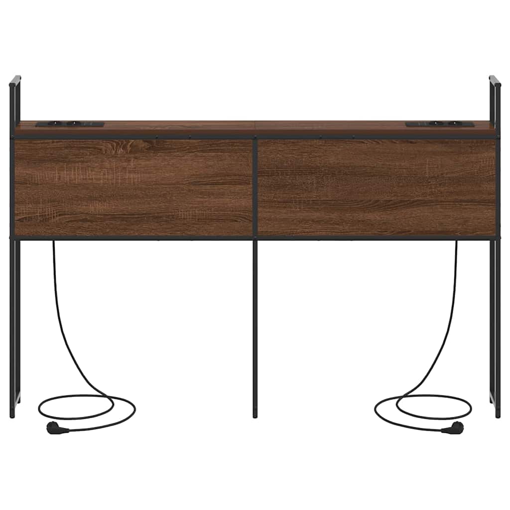 vidaXL Tăblie de Depozitare cu Stație de Încărcare Stejar brun 150 cm