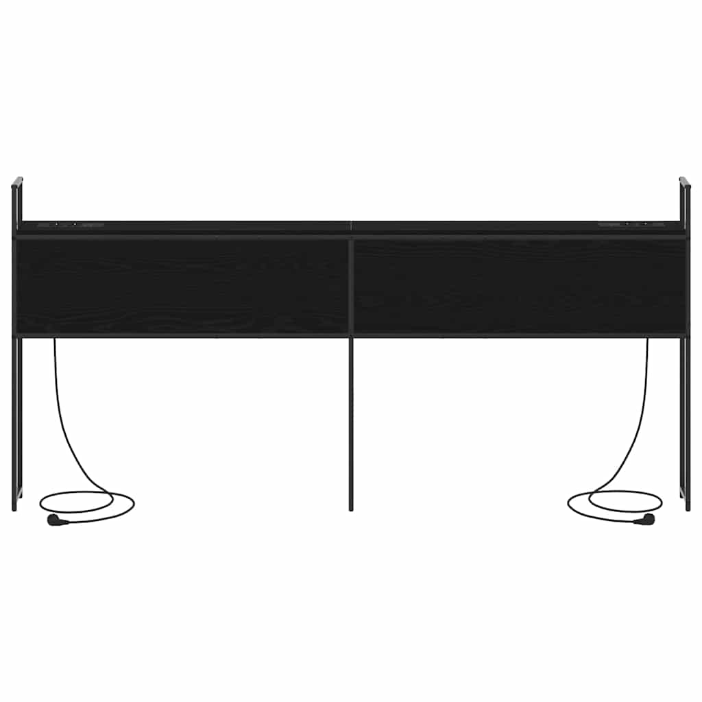 vidaXL Tăblie de depozitare Stejar negru 180 cm Lemn compozit vidaXL Tăblie de depozitare Stejar negru 180 cm Lemn compozit