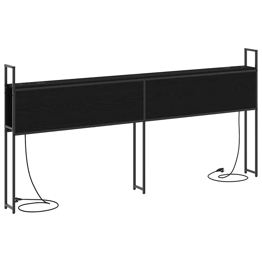 vidaXL Tăblie de depozitare Stejar negru 180 cm Lemn compozit vidaXL Tăblie de depozitare Stejar negru 180 cm Lemn compozit