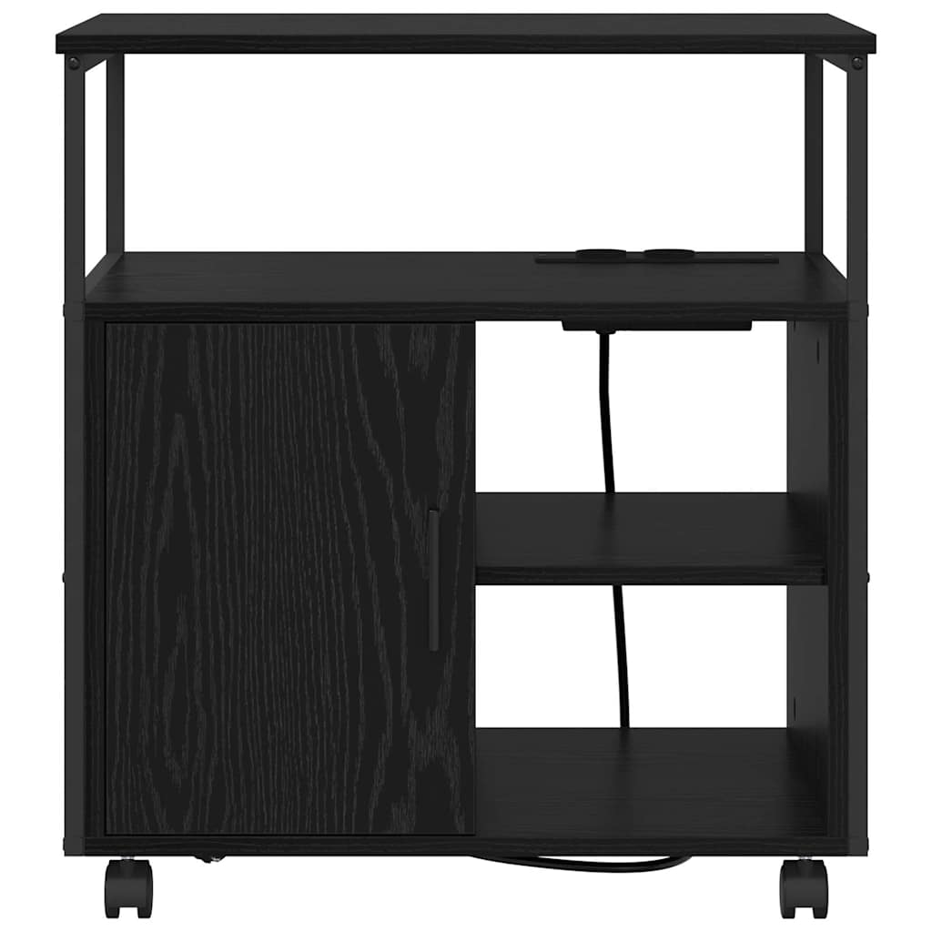 vidaXL Dulap de birou Stejar negru 60 x 46 x 67 cm Lemn compozit vidaXL Dulap de birou Stejar negru 60 x 46 x 67 cm Lemn compozit