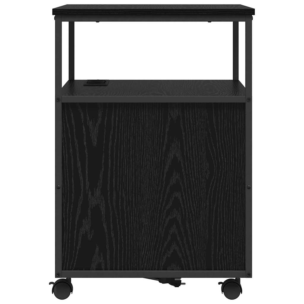 vidaXL Dulap de birou Stejar negru 60 x 46 x 67 cm Lemn compozit vidaXL Dulap de birou Stejar negru 60 x 46 x 67 cm Lemn compozit