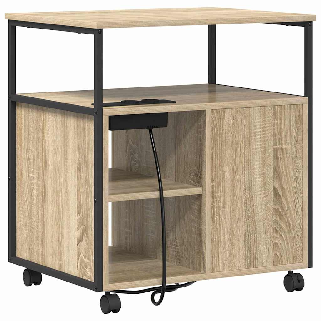 vidaXL Dulap de birou Stejar sonoma 60 x 46 x 67 cm Lemn compozit