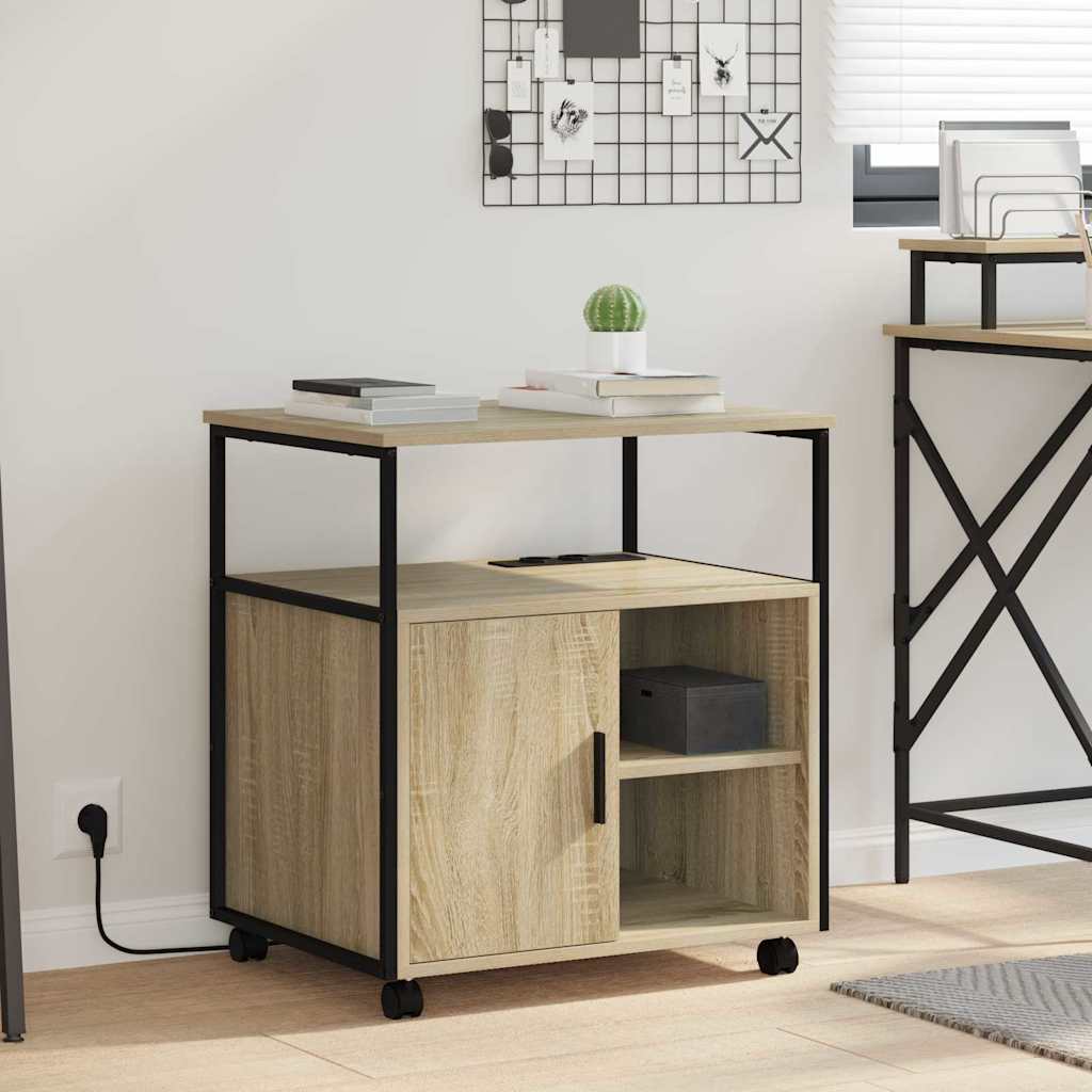 vidaXL Dulap de birou Stejar sonoma 60 x 46 x 67 cm Lemn compozit