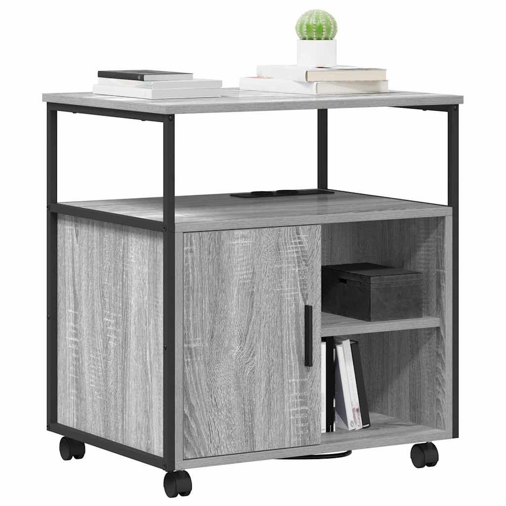 vidaXL Dulap de birou sonoma gri 60 x 46 x 67 cm Lemn compozit