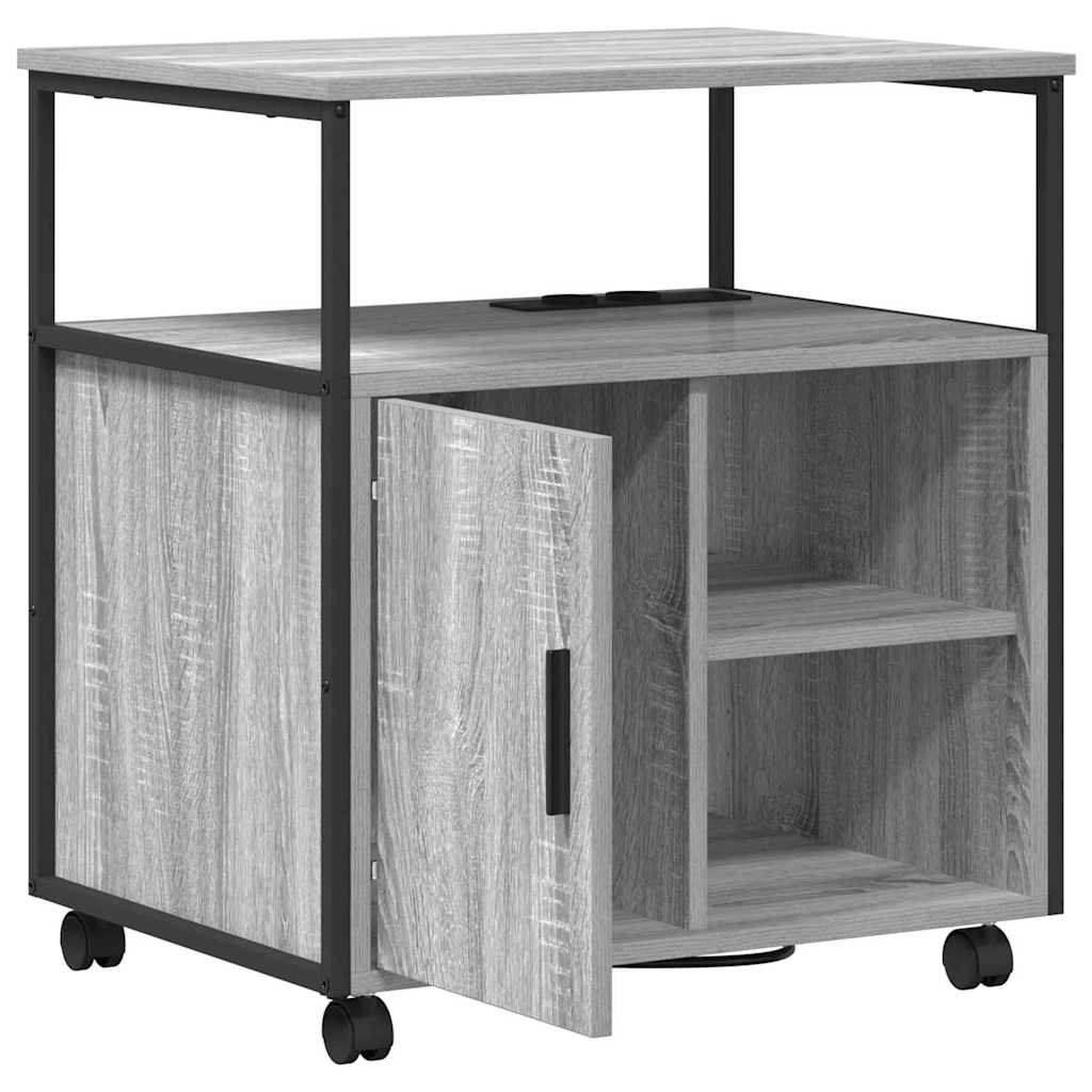 vidaXL Dulap de birou sonoma gri 60 x 46 x 67 cm Lemn compozit