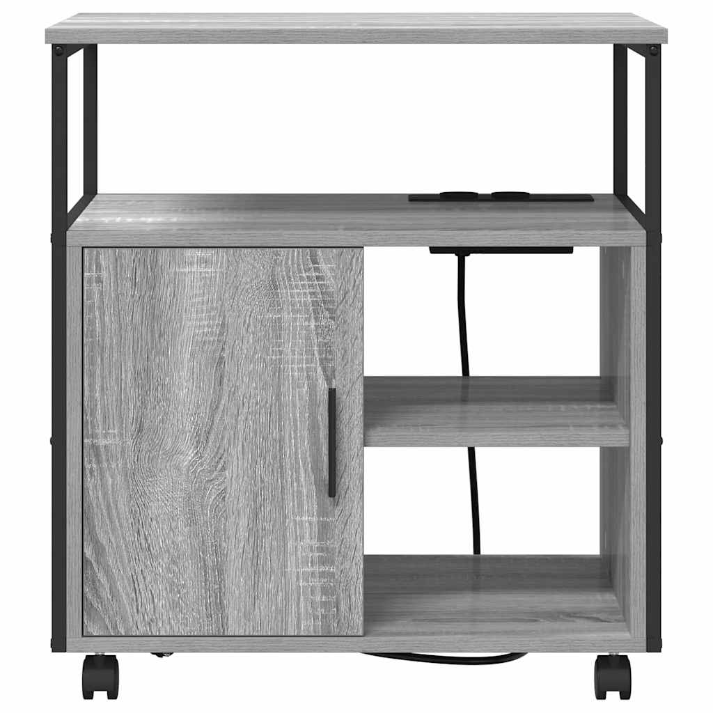 vidaXL Dulap de birou sonoma gri 60 x 46 x 67 cm Lemn compozit