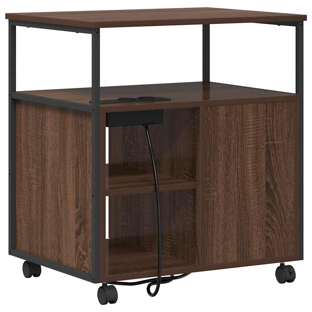 vidaXL Dulap de birou Stejar brun 60 x 46 x 67 cm Lemn compozit vidaXL Dulap de birou Stejar brun 60 x 46 x 67 cm Lemn compozit