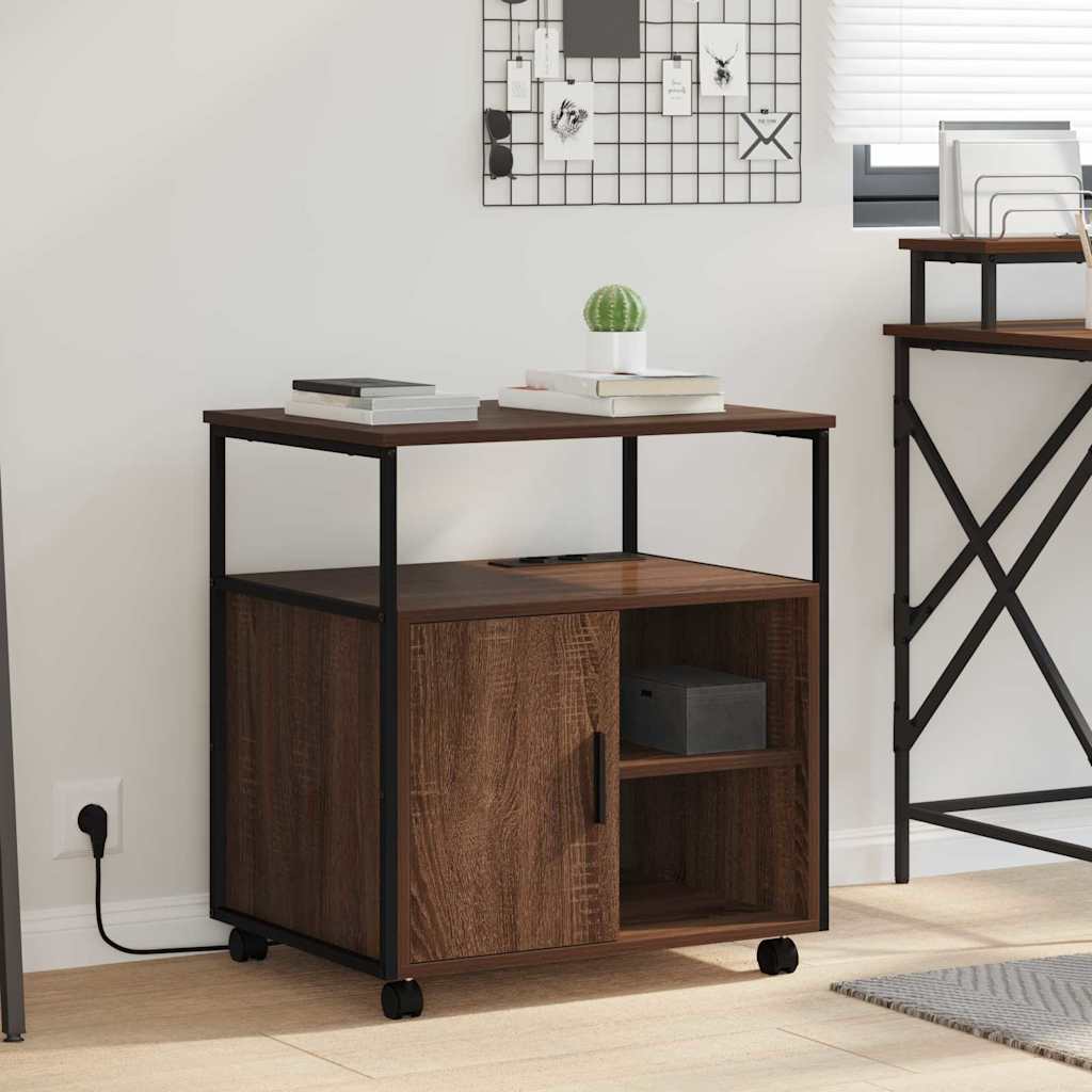 vidaXL Dulap de birou Stejar brun 60 x 46 x 67 cm Lemn compozit vidaXL Dulap de birou Stejar brun 60 x 46 x 67 cm Lemn compozit