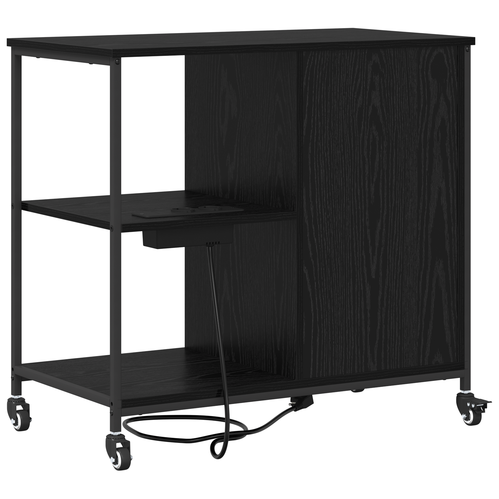vidaXL Dulap de birou Stejar negru 76 x 41 x 72 cm Lemn compozit vidaXL Dulap de birou Stejar negru 76 x 41 x 72 cm Lemn compozit