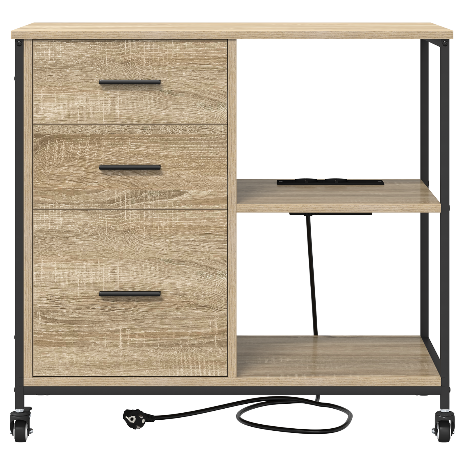 vidaXL Dulap de birou Stejar sonoma 76 x 41 x 72 cm Lemn compozit