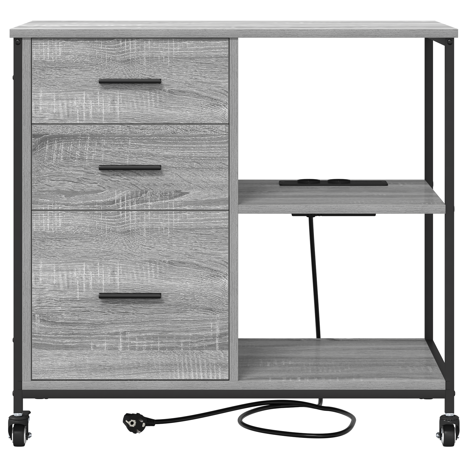 vidaXL Dulap de birou sonoma gri 76 x 41 x 72 cm Lemn compozit