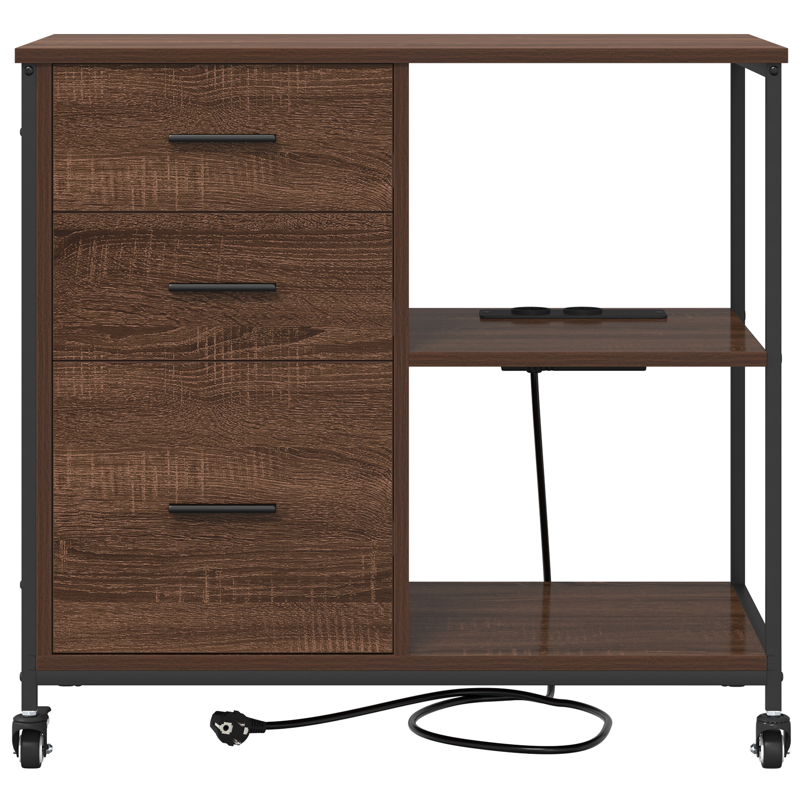 vidaXL Dulap de birou Stejar brun 76 x 41 x 72 cm Lemn compozit