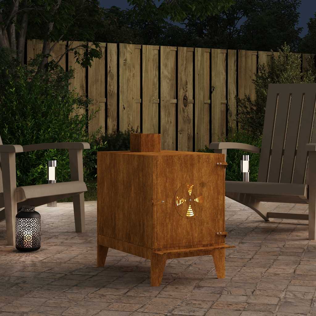 vidaXL Sobă de camping 35x50x60 cm Oțel Corten vidaXL Sobă de camping 35x50x60 cm Oțel Corten