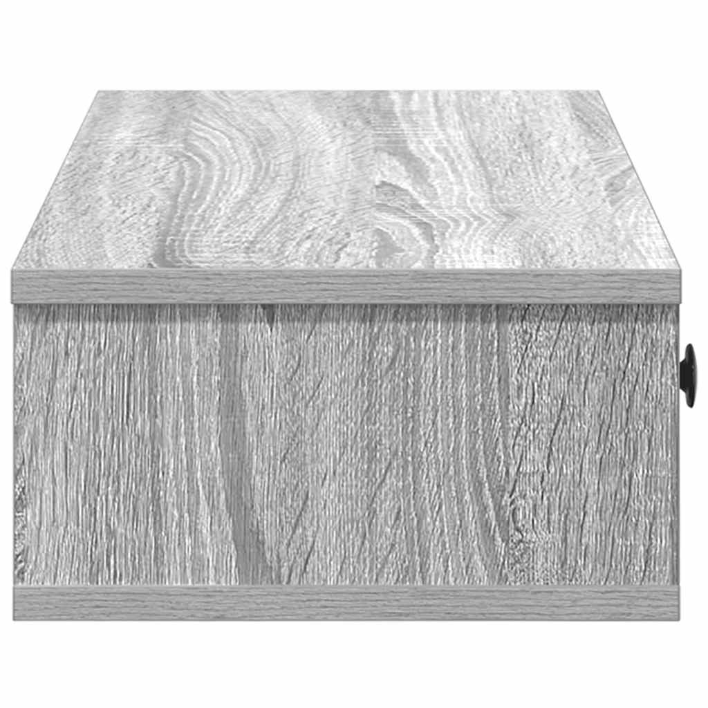 vidaXL Raft de perete cu sertare Gri Sonoma 60x28x15 cm Lemn prelucrat vidaXL Raft de perete cu sertare Gri Sonoma 60x28x15 cm Lemn prelucrat