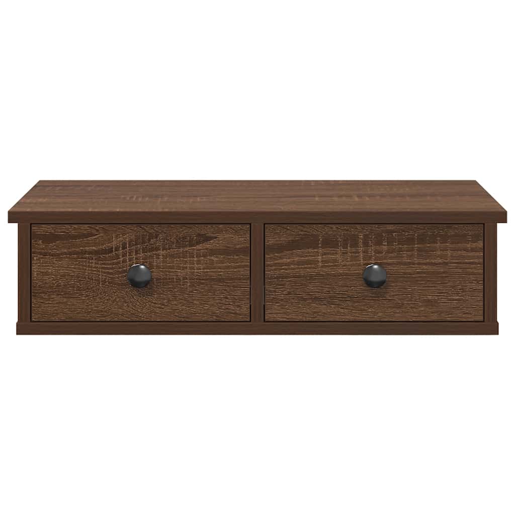 vidaXL Raft de perete cu sertare Stejar maro 60x28x15cm lemn prelucrat