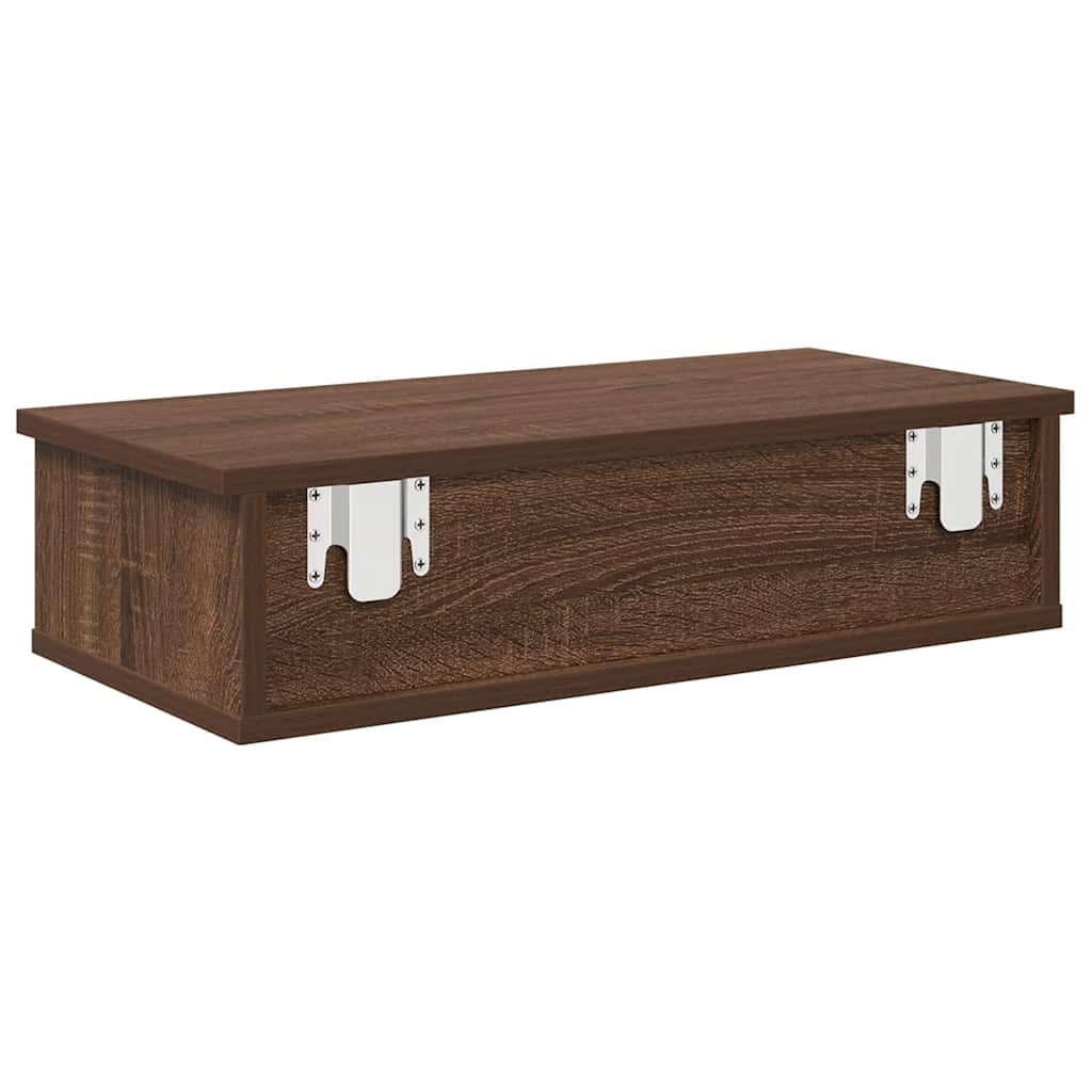 vidaXL Raft de perete cu sertare Stejar maro 60x28x15cm lemn prelucrat