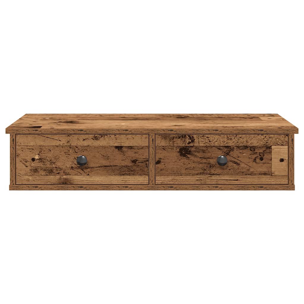 vidaXL Raft de perete cu sertare Lemn vechi 80x31x17 cm Lemn prelucrat vidaXL Raft de perete cu sertare Lemn vechi 80x31x17 cm Lemn prelucrat