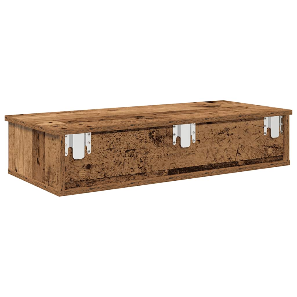 vidaXL Raft de perete cu sertare Lemn vechi 80x31x17 cm Lemn prelucrat vidaXL Raft de perete cu sertare Lemn vechi 80x31x17 cm Lemn prelucrat