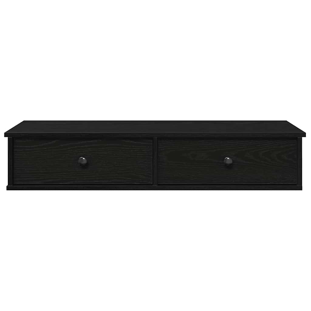vidaXL Raft de perete cu sertare negru 100x37,5x19 cm lemn prelucrat