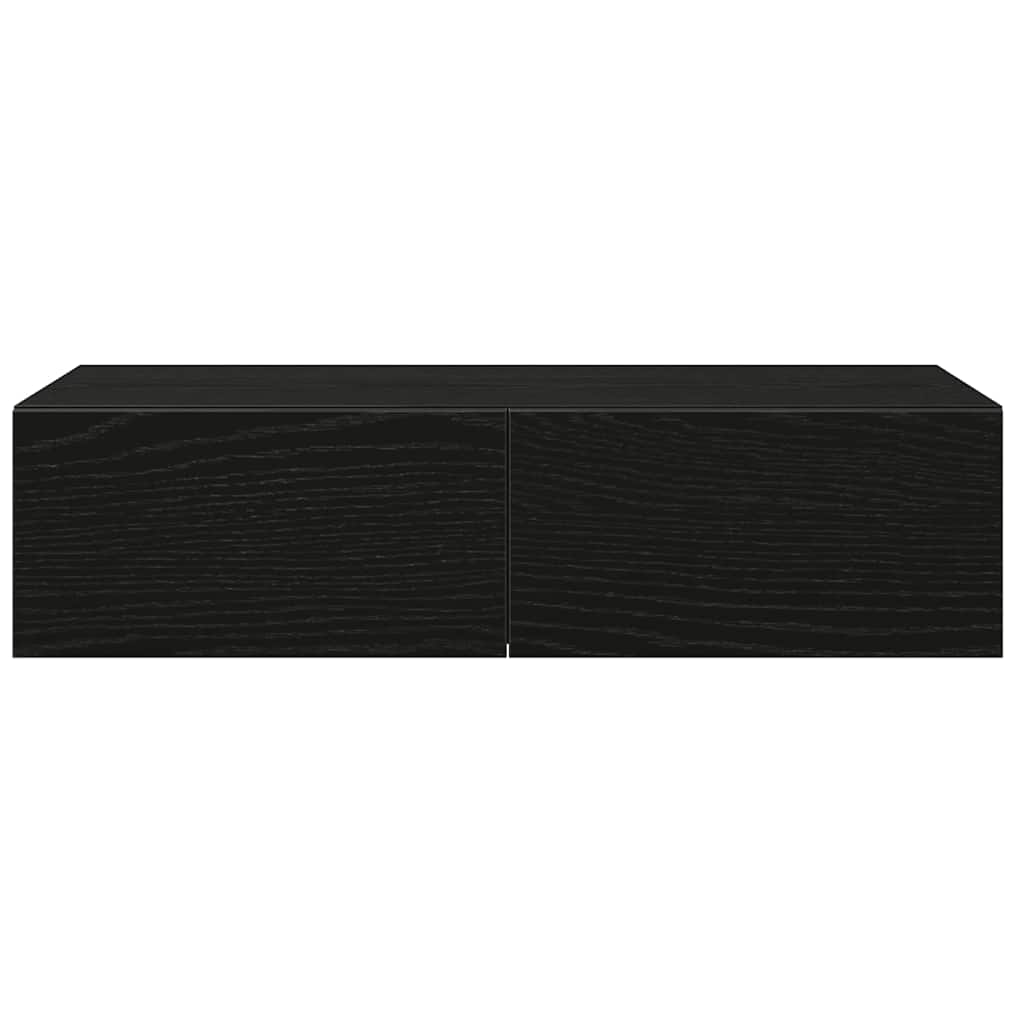 vidaXL Raft de perete cu sertare negru 60x26,5x15 cm lemn prelucrat vidaXL Raft de perete cu sertare negru 60x26,5x15 cm lemn prelucrat