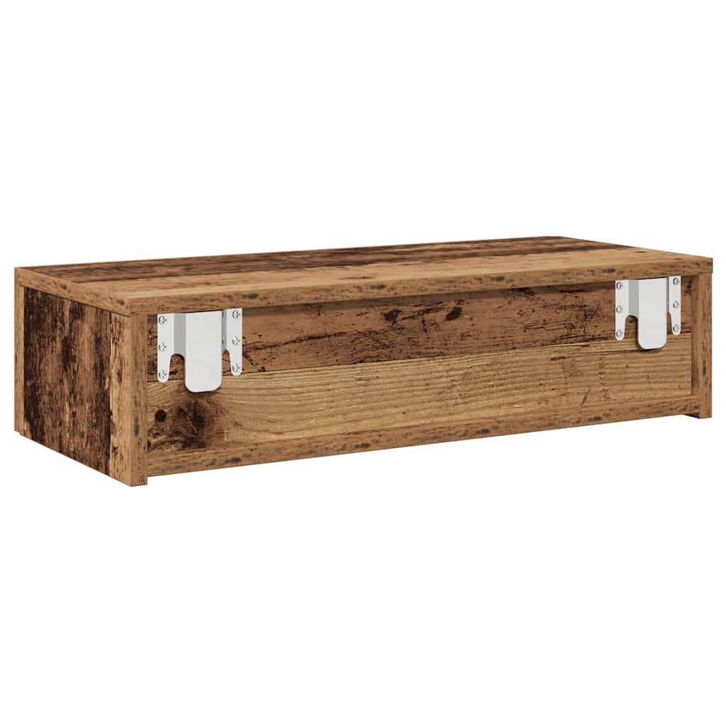 vidaXL Raft perete cu sertare Lemn vechi 60x26,5x15 cm Lemn prelucrat vidaXL Raft perete cu sertare Lemn vechi 60x26,5x15 cm Lemn prelucrat
