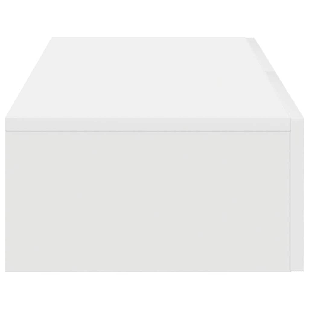 vidaXL Raft de perete cu sertare, alb, 80x33x17 cm, lemn prelucrat