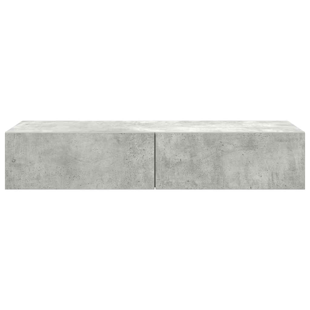 vidaXL Raft de perete cu sertare Gri beton 100x36x19 cm Lemn prelucrat