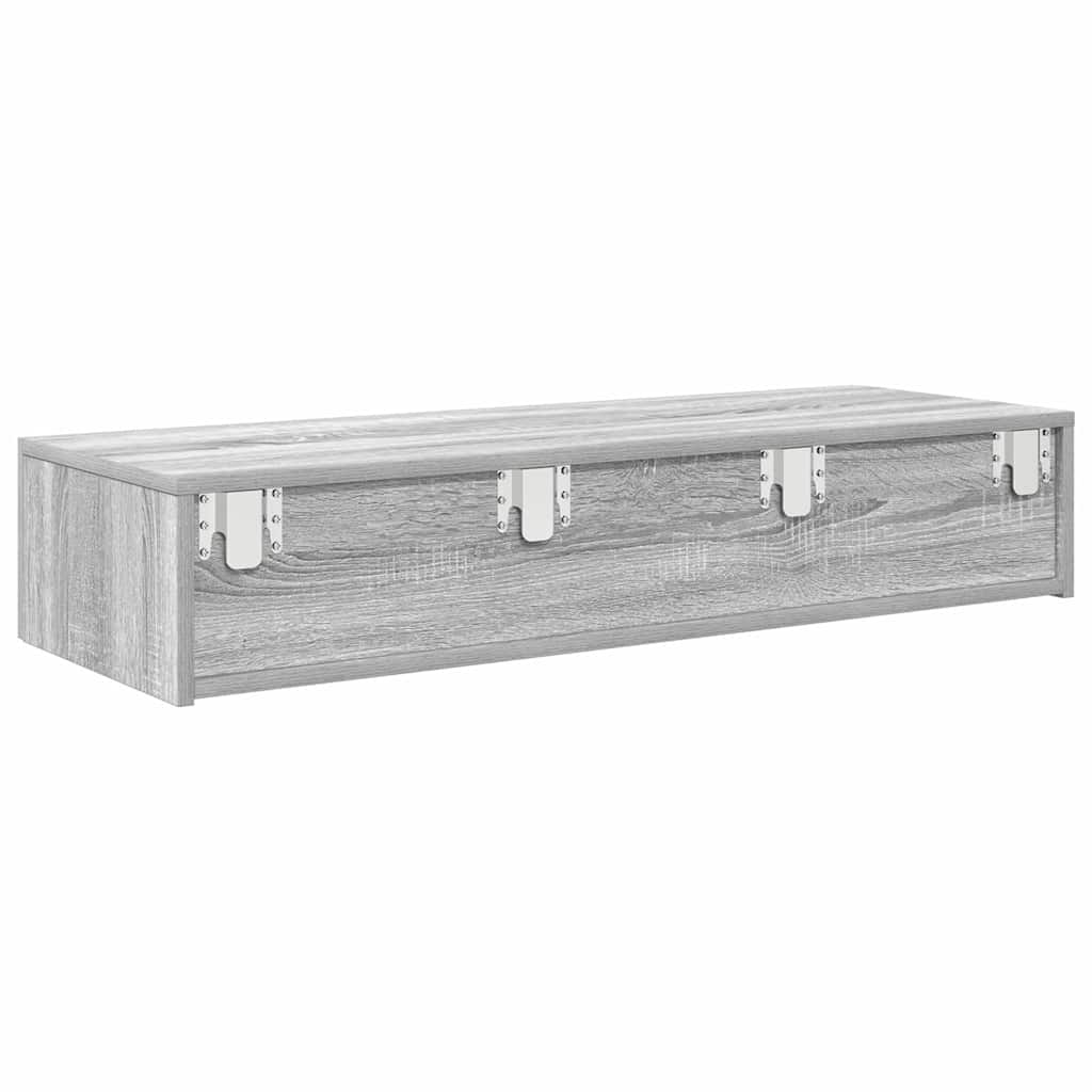 vidaXL Raft de perete cu sertare Gri Sonoma 100x36x19cm Lemn prelucrat