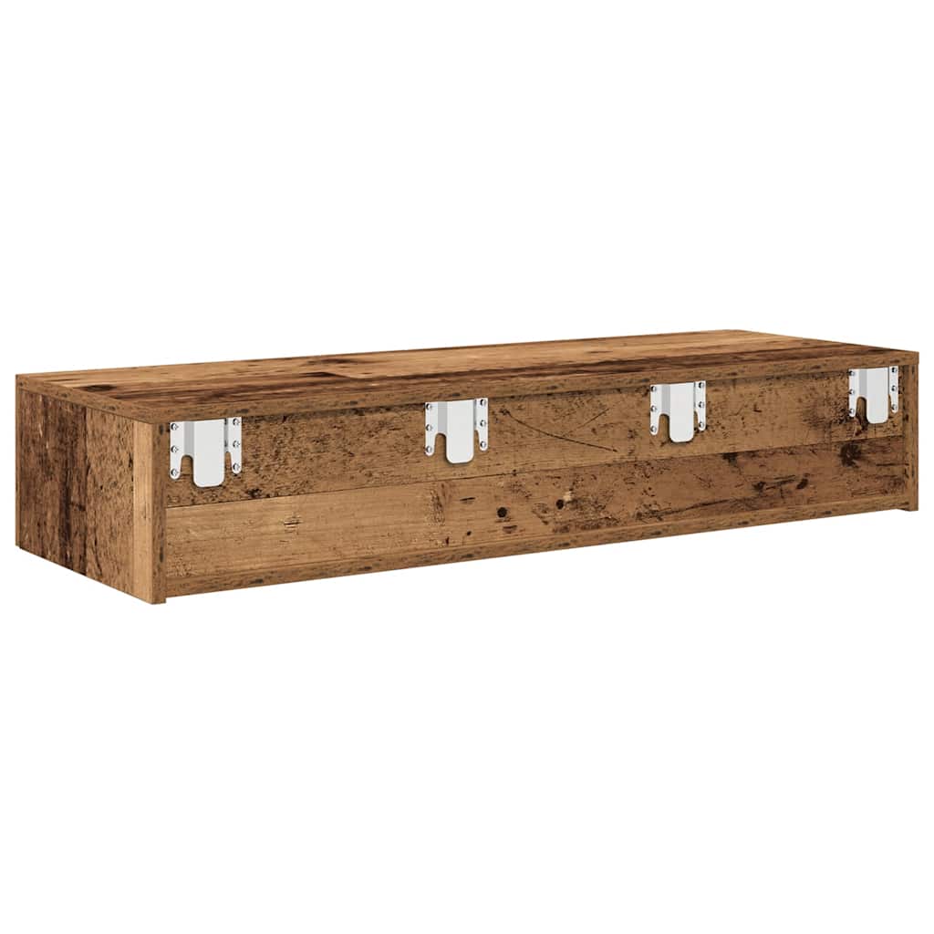 vidaXL Raft de perete cu sertare Lemn vechi 100x36x19cm Lemn prelucrat