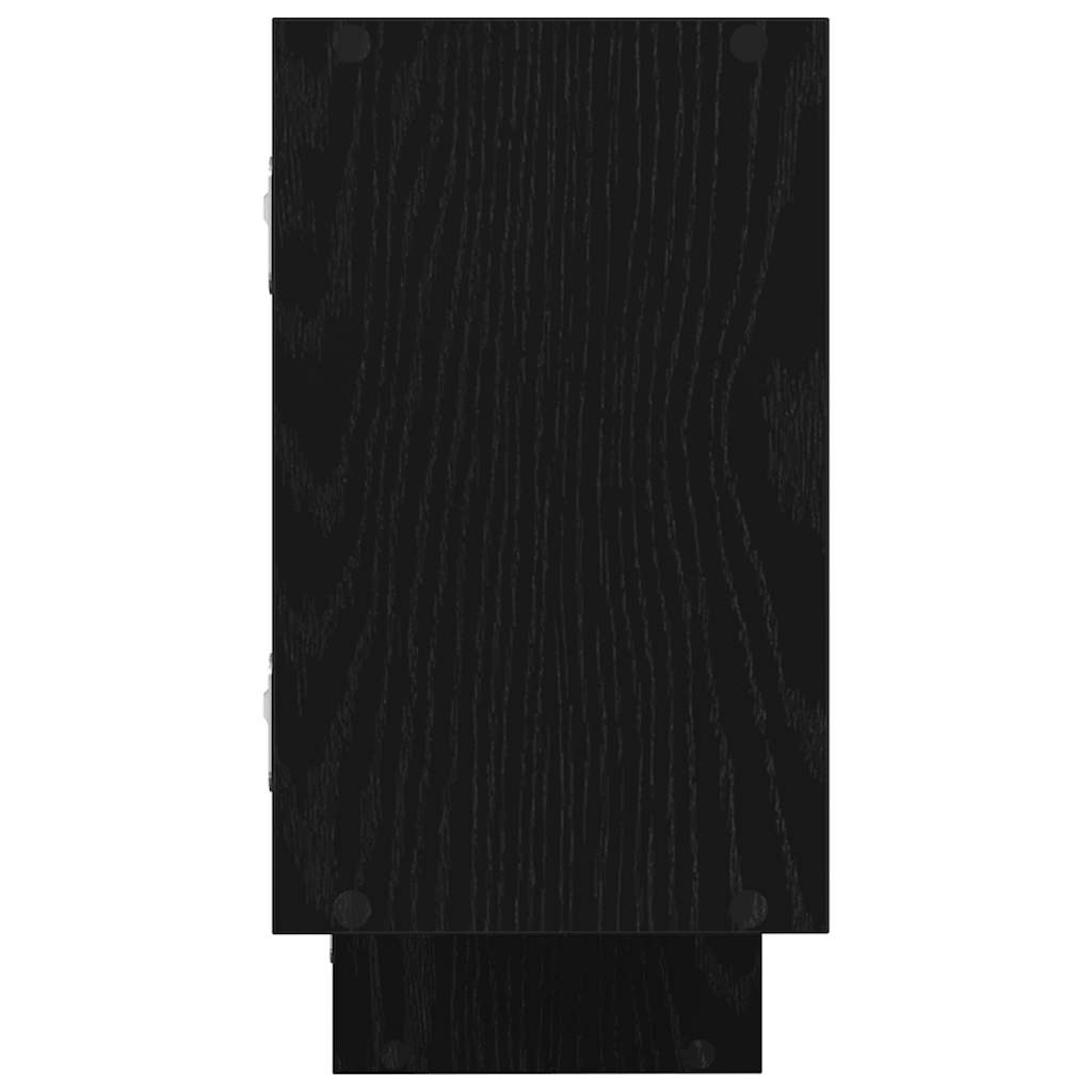 vidaXL Raft cubic de perete cu 5 compartimente negru lemn prelucrat vidaXL Raft cubic de perete cu 5 compartimente negru lemn prelucrat