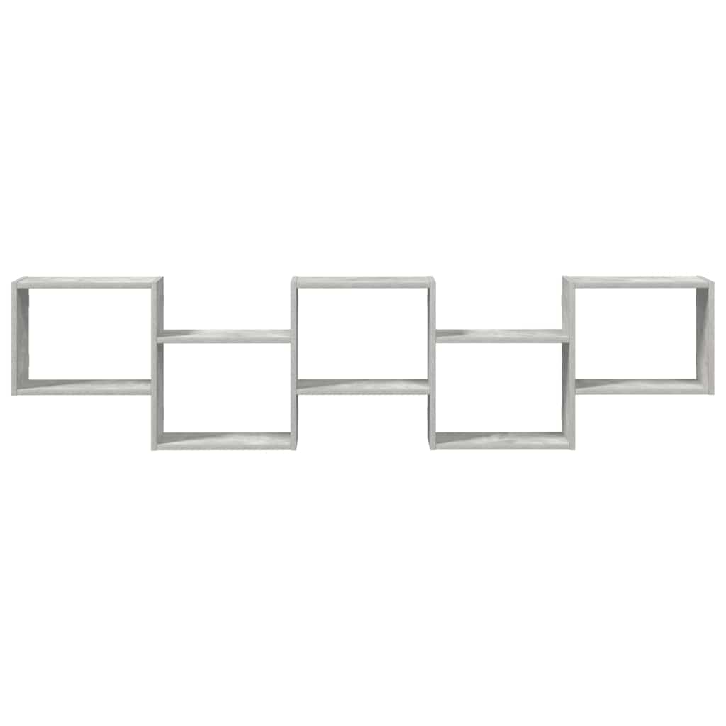 vidaXL Raft cubic perete cu 5 compartimente gri beton lemn prelucrat