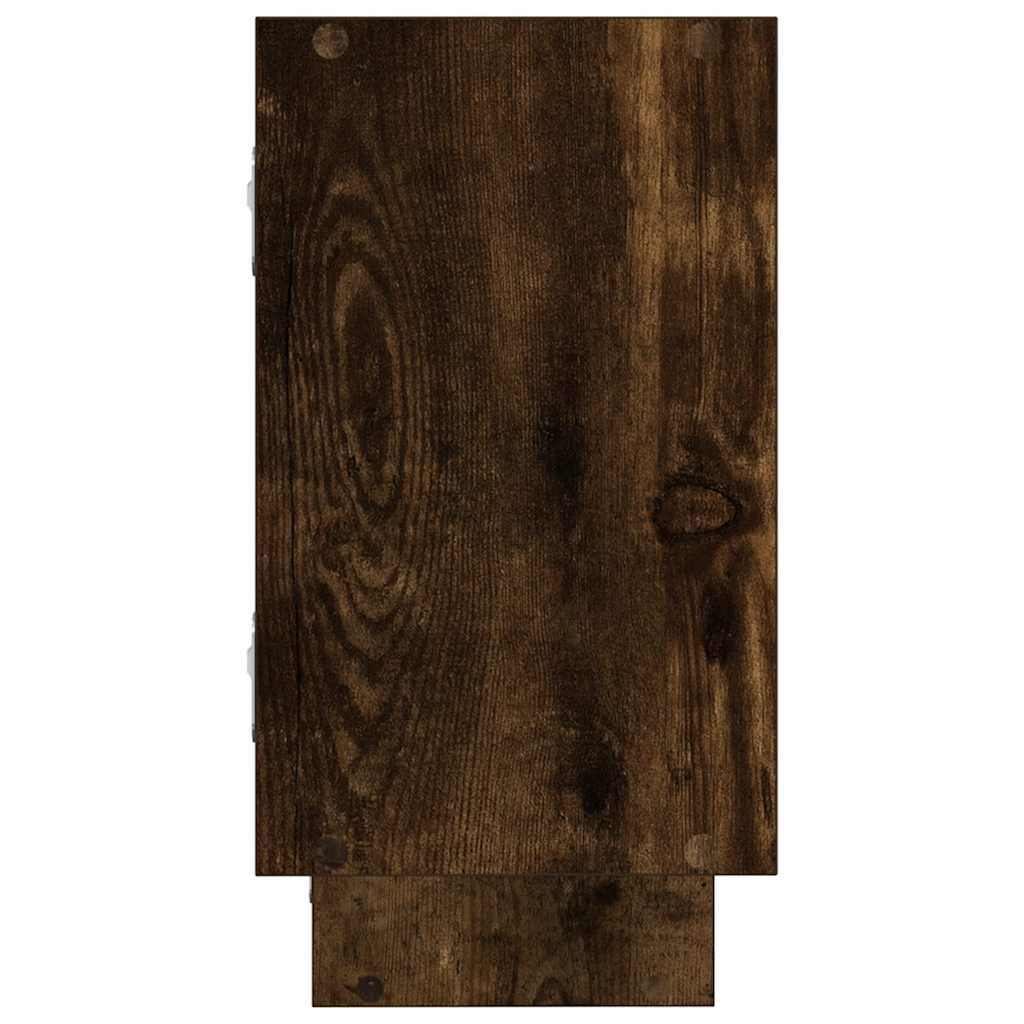 vidaXL Raft cubic perete 5 compartimente stejar fumuriu lemn prelucrat