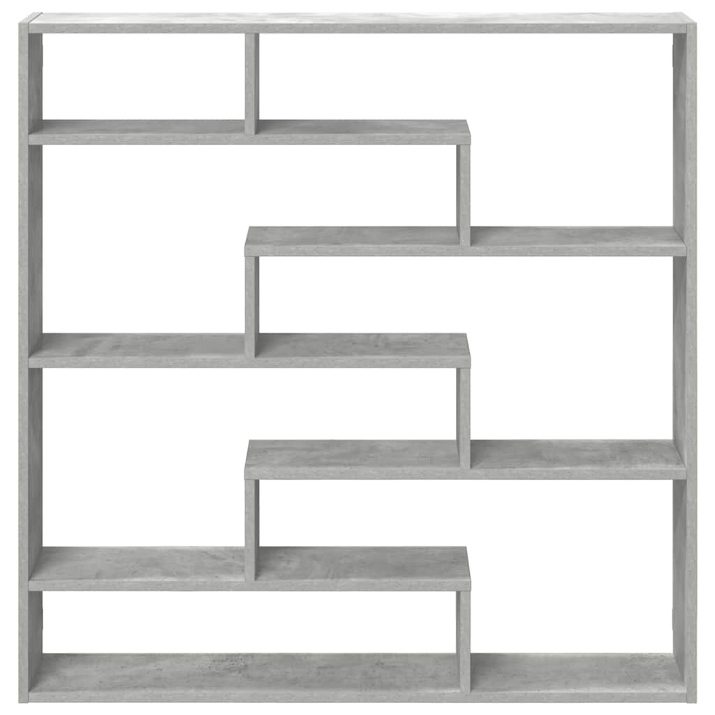 vidaXL Raft cubic perete cu 7 compartimente gri beton lemn prelucrat