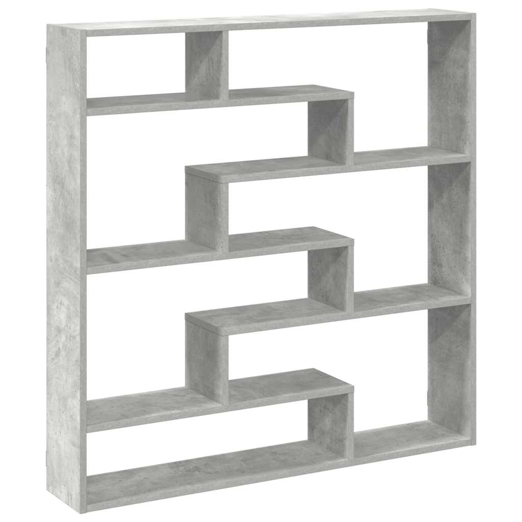 vidaXL Raft cubic perete cu 7 compartimente gri beton lemn prelucrat