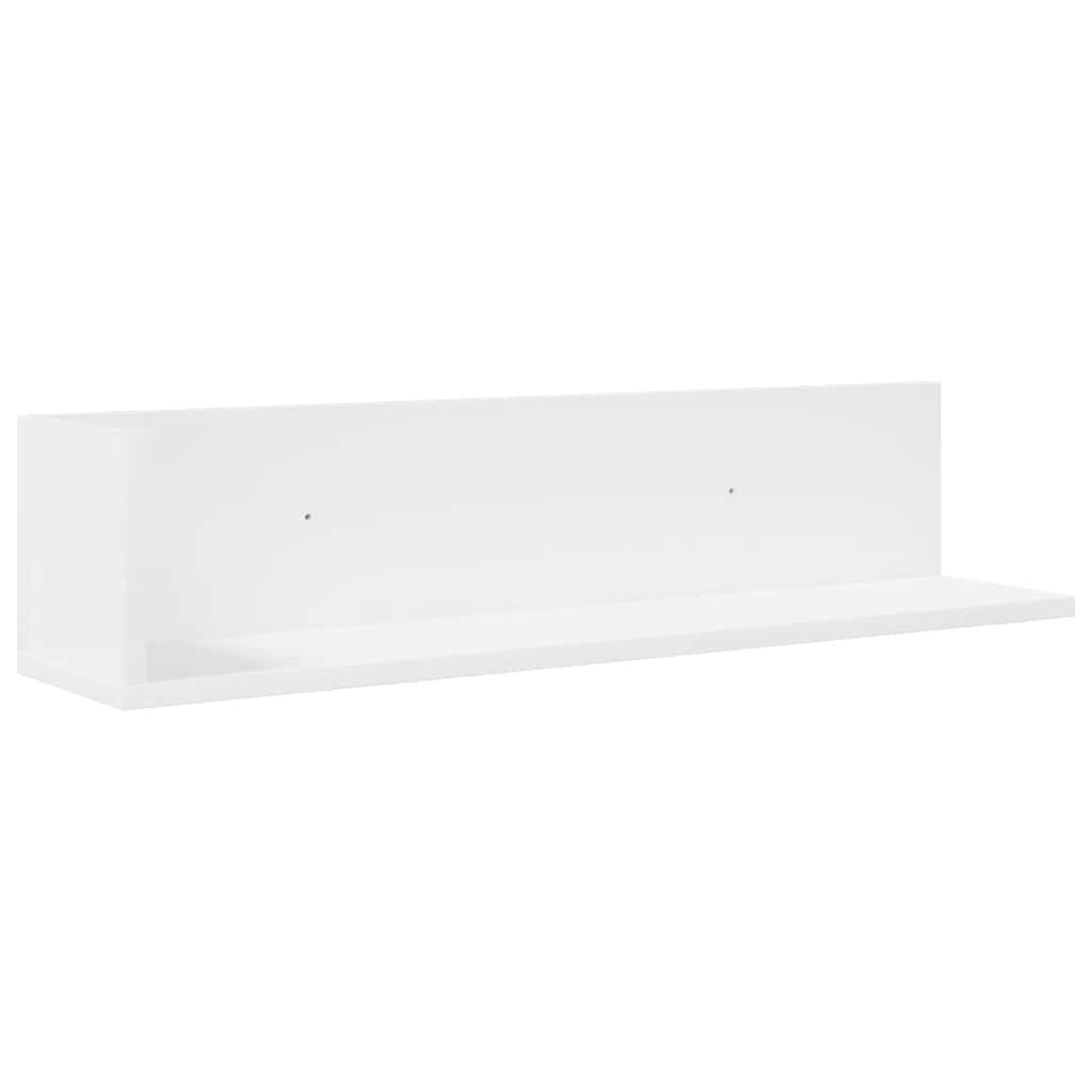 vidaXL Rafturi de perete, 2 buc., alb, 75x16,5x16,5 cm, lemn prelucrat vidaXL Rafturi de perete, 2 buc., alb, 75x16,5x16,5 cm, lemn prelucrat