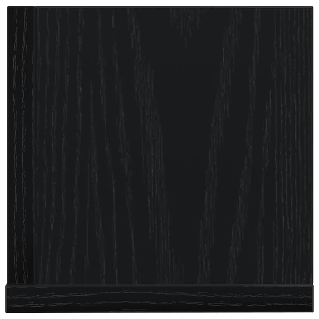 vidaXL Rafturi de perete 2 buc. negru, 75x16,5x16,5 cm, lemn prelucrat vidaXL Rafturi de perete 2 buc. negru, 75x16,5x16,5 cm, lemn prelucrat