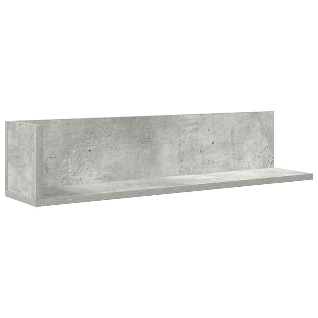 vidaXL Rafturi perete 2 buc. gri beton 75x16,5x16,5 cm lemn prelucrat vidaXL Rafturi perete 2 buc. gri beton 75x16,5x16,5 cm lemn prelucrat