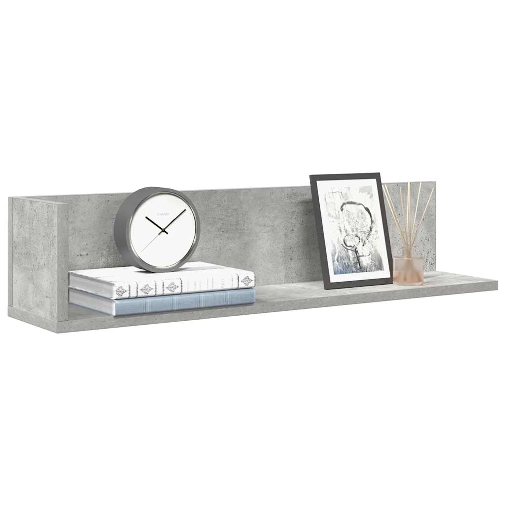 vidaXL Rafturi perete 2 buc. gri beton 75x16,5x16,5 cm lemn prelucrat vidaXL Rafturi perete 2 buc. gri beton 75x16,5x16,5 cm lemn prelucrat