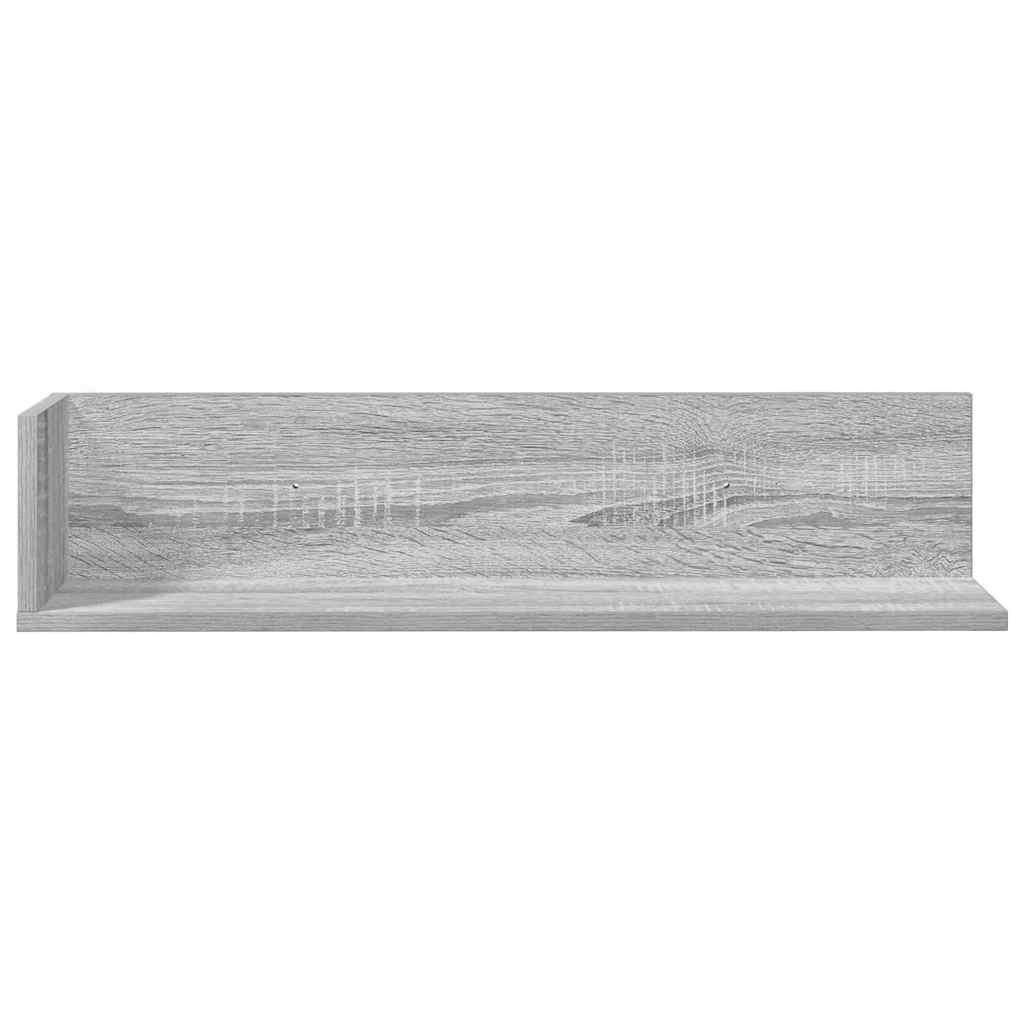 vidaXL Rafturi de perete, 2 buc., gri sonoma, 75x16,5x16,5 cm, lemn vidaXL Rafturi de perete, 2 buc., gri sonoma, 75x16,5x16,5 cm, lemn
