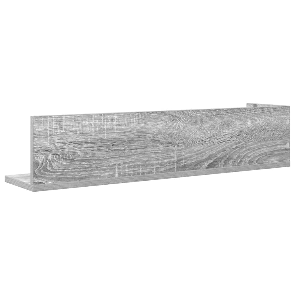 vidaXL Rafturi de perete, 2 buc., gri sonoma, 75x16,5x16,5 cm, lemn vidaXL Rafturi de perete, 2 buc., gri sonoma, 75x16,5x16,5 cm, lemn