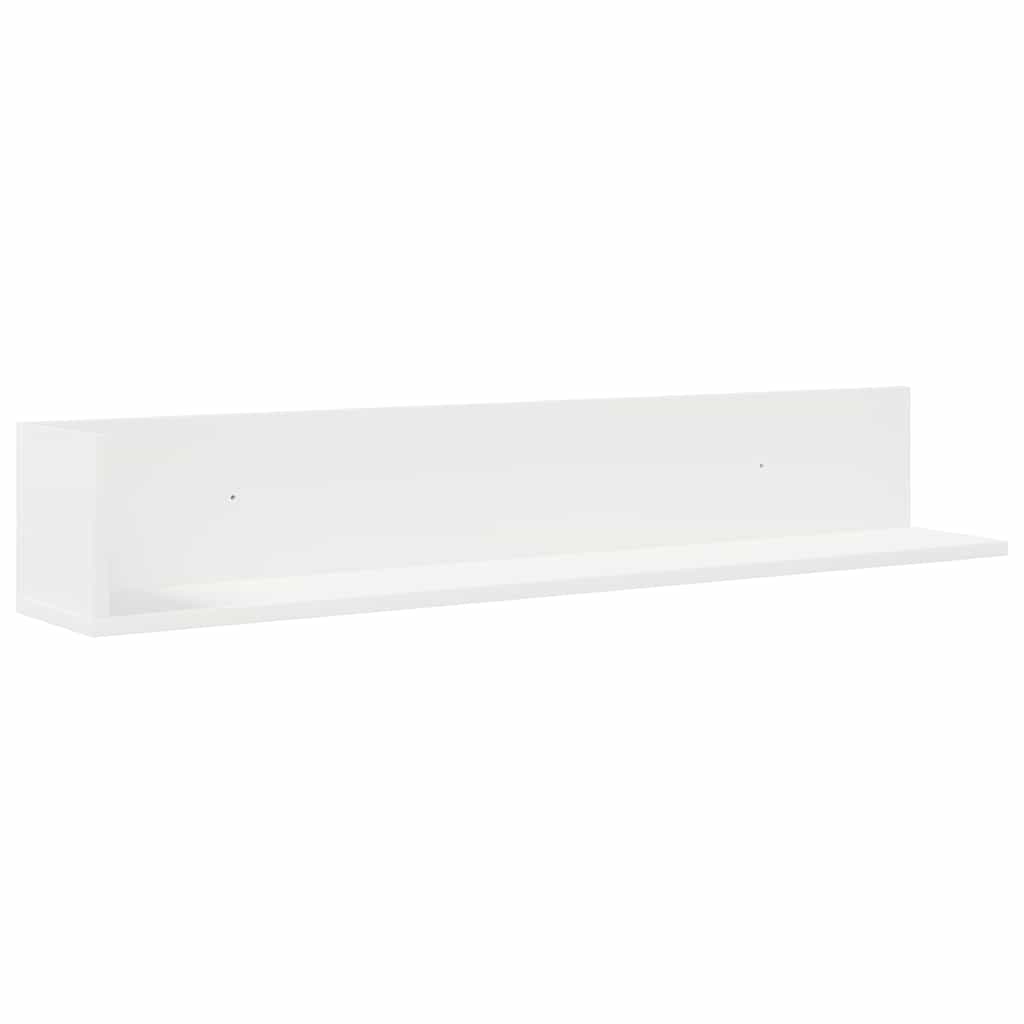 vidaXL Rafturi de perete 2 buc., alb, 100x16,5x16,5 cm, lemn prelucrat vidaXL Rafturi de perete 2 buc., alb, 100x16,5x16,5 cm, lemn prelucrat