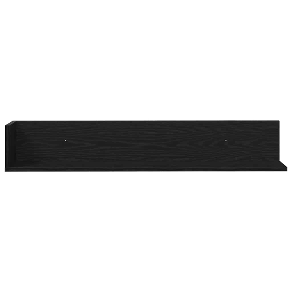 vidaXL Rafturi perete 2 buc. negru, 100x16,5x16,5 cm, lemn prelucrat vidaXL Rafturi perete 2 buc. negru, 100x16,5x16,5 cm, lemn prelucrat